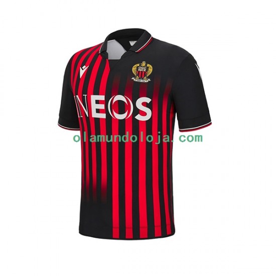 Camisola OGC Nice Homem Equipamento Primeiro 2022-2023 Manga Curta